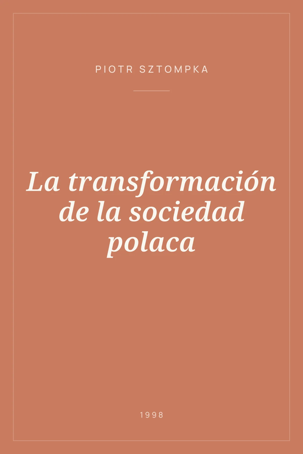 Portada de La transformación de la sociedad polaca