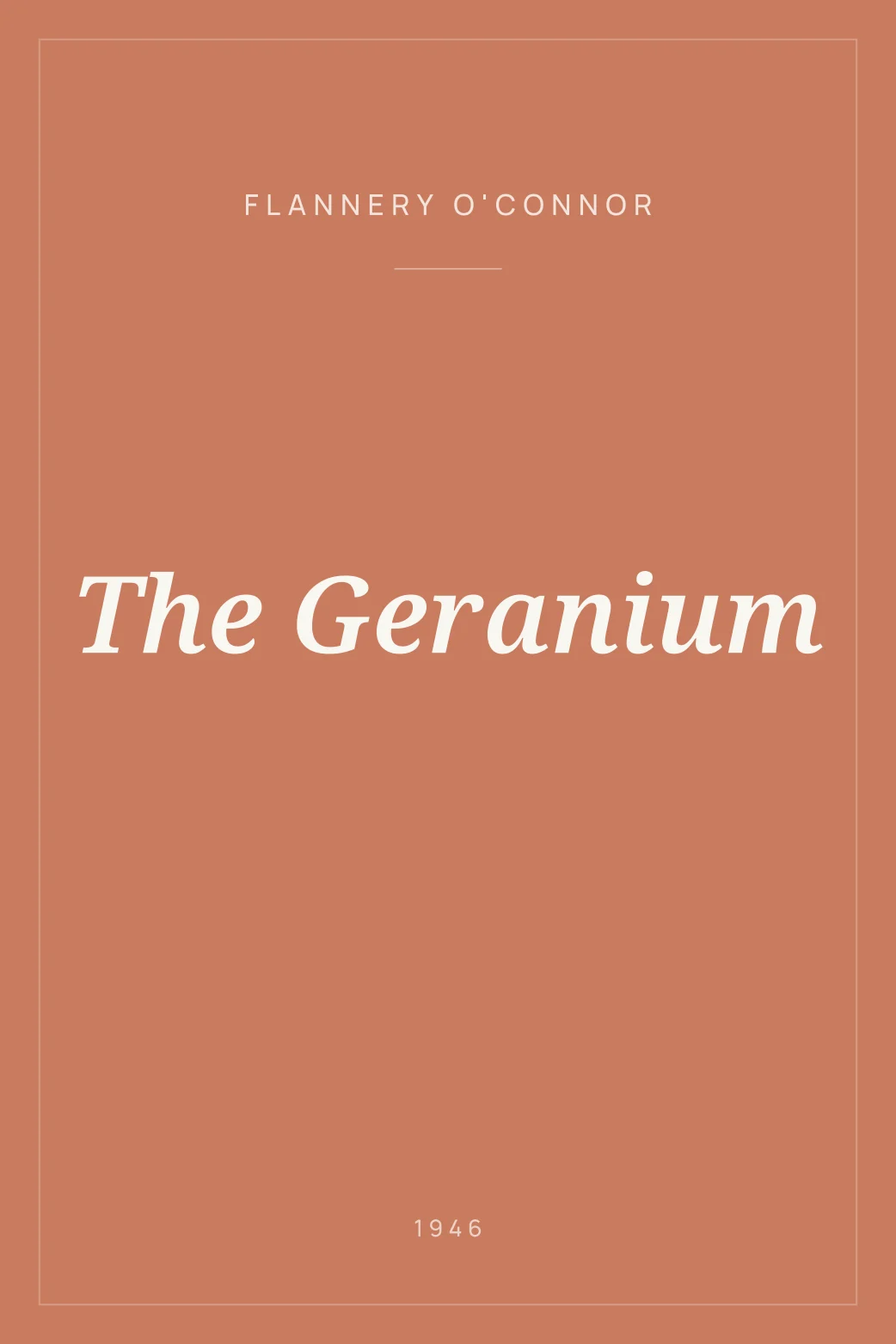 Portada de The Geranium