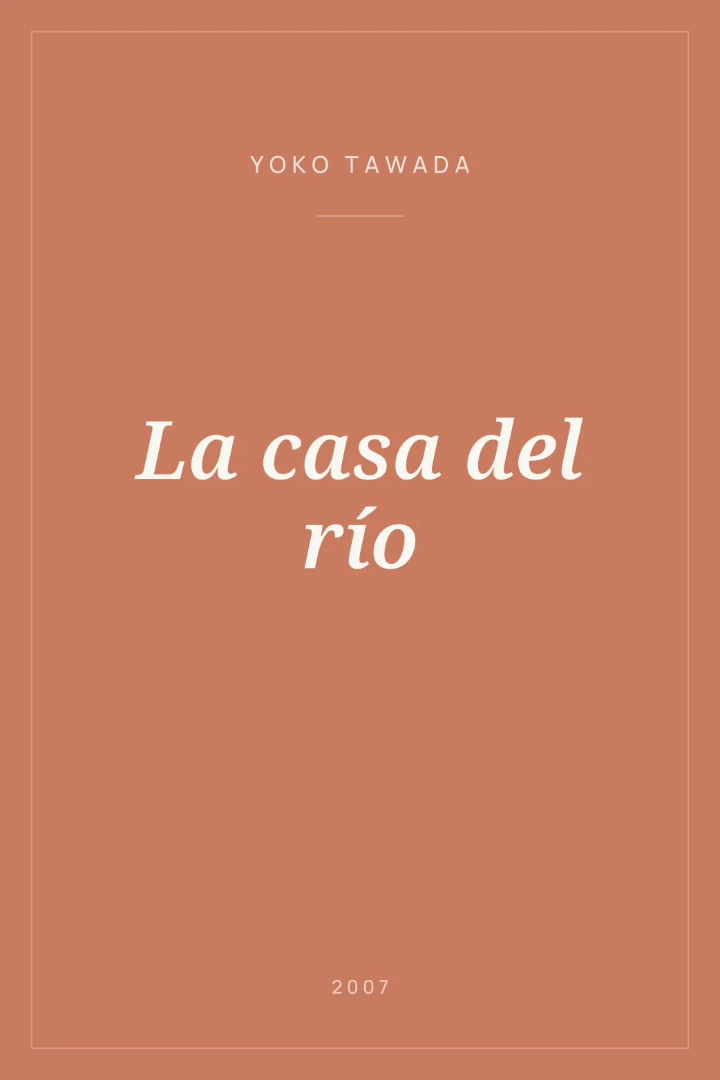 Portada de La casa del río