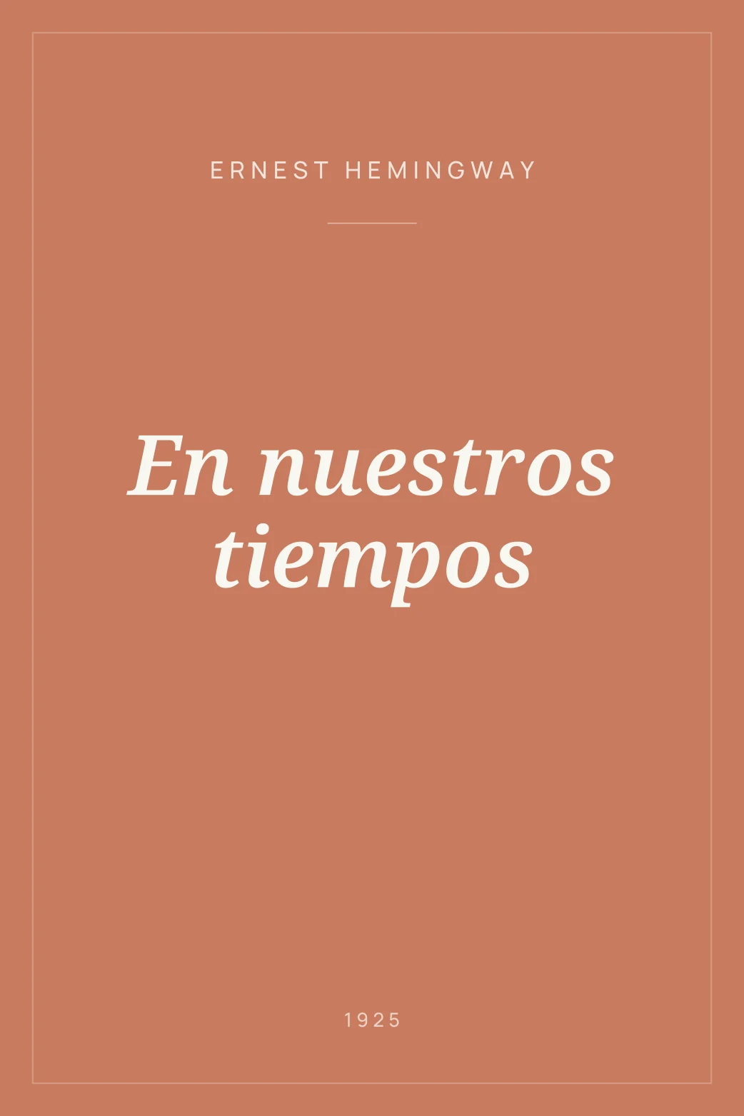 Portada de En nuestros tiempos