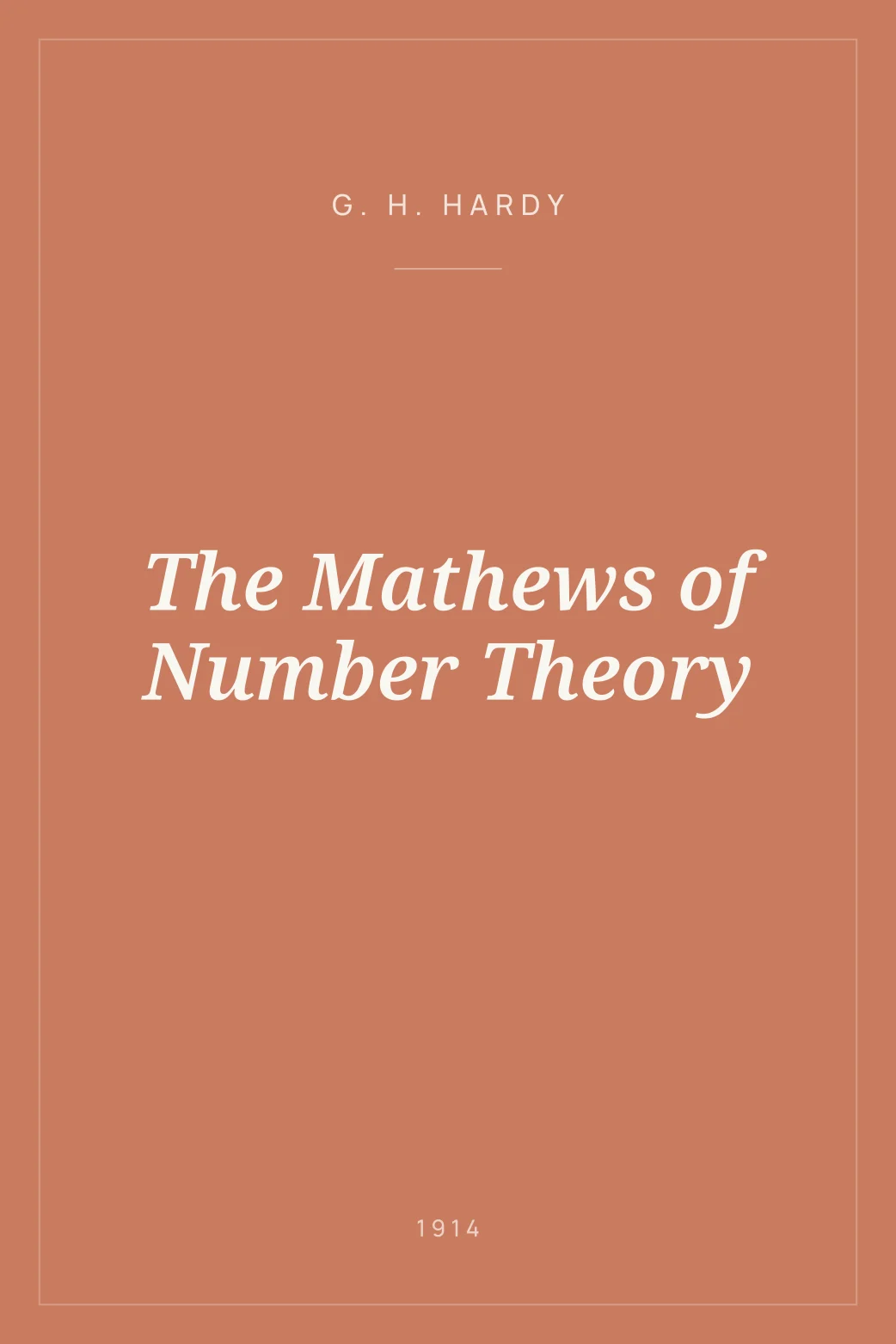 Portada de The Mathews of Number Theory