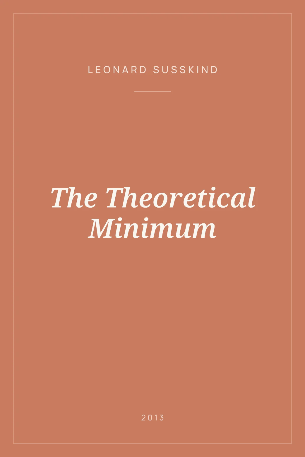 Portada de The Theoretical Minimum