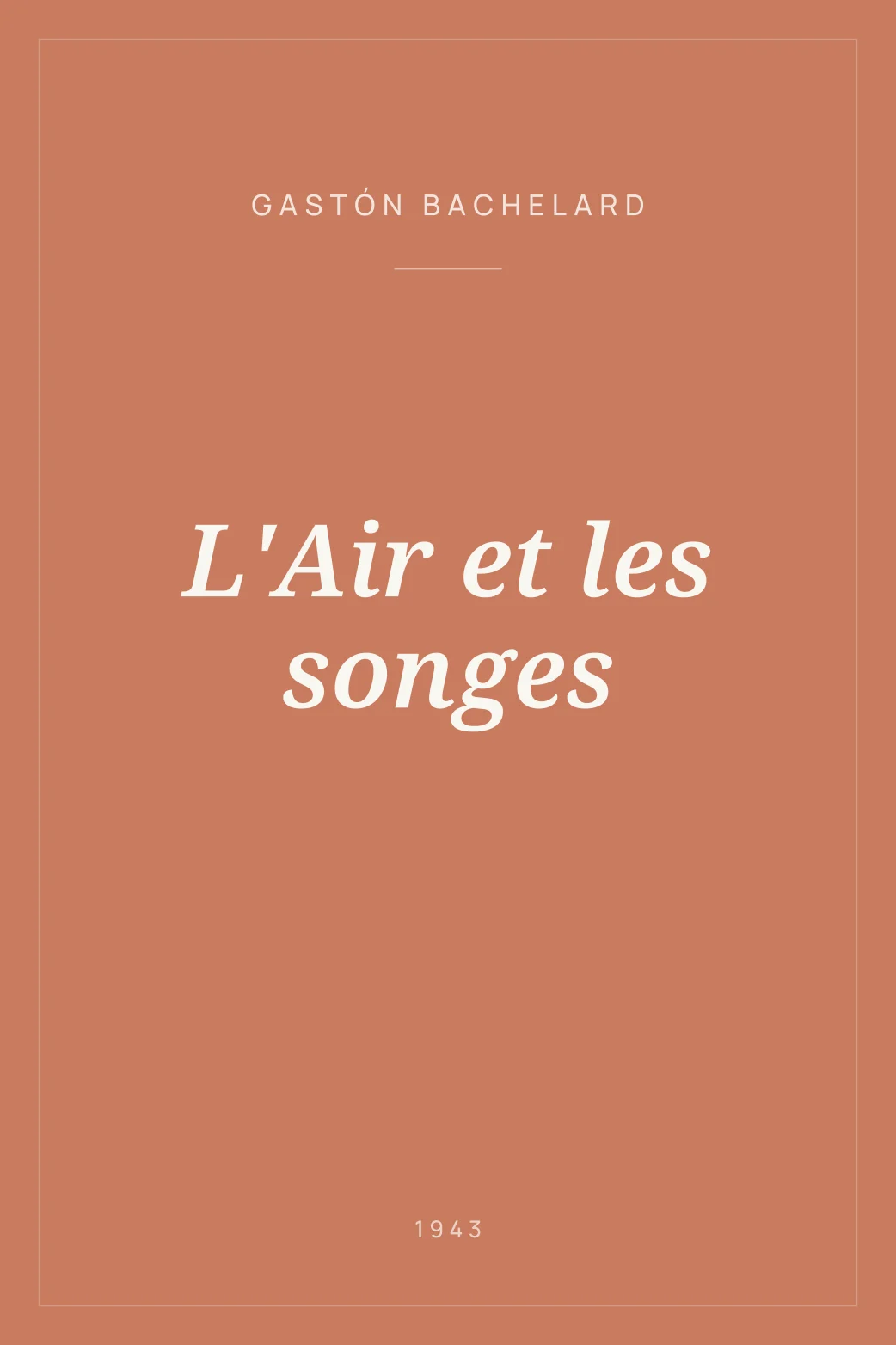 Portada de L'Air et les songes
