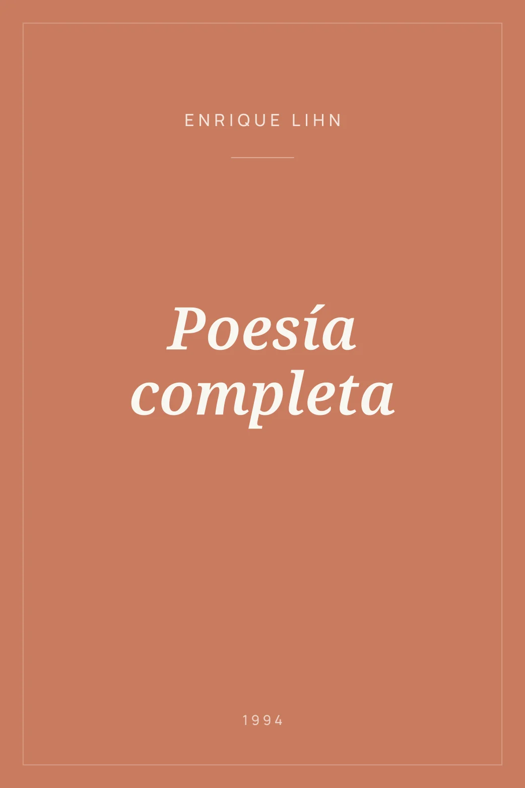 Portada de Poesía completa