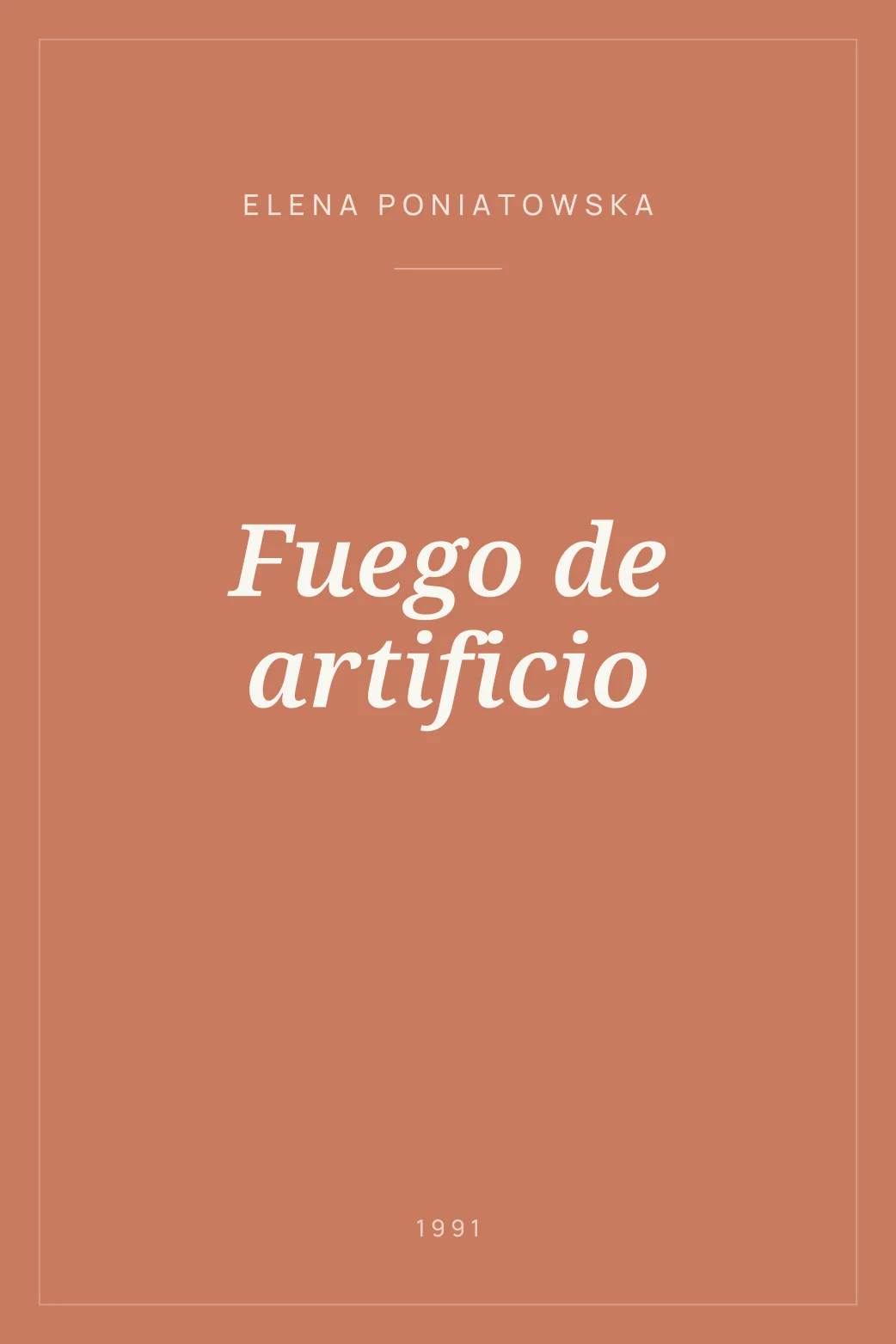 Portada de Fuego de artificio