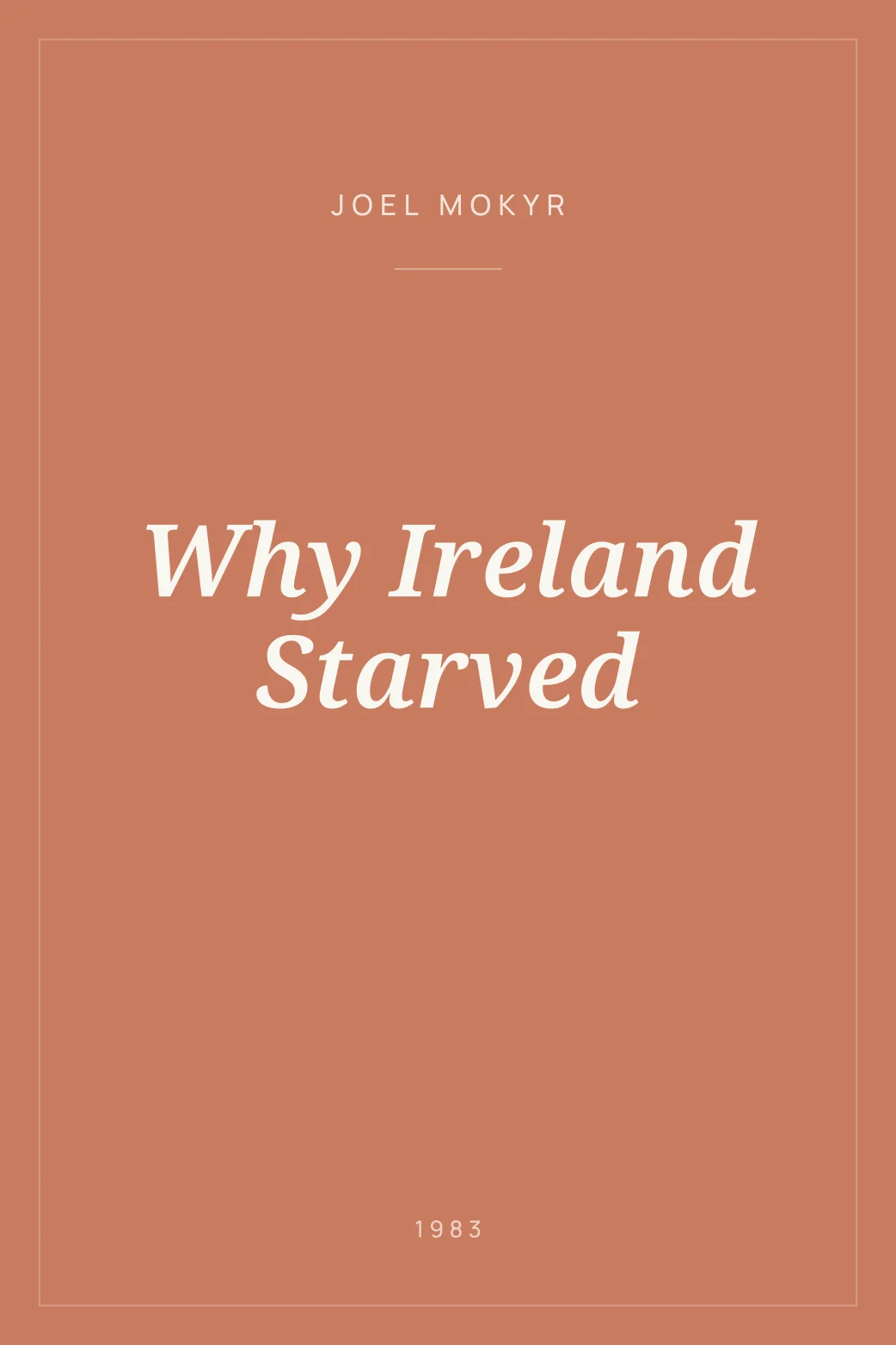 Portada de Why Ireland Starved