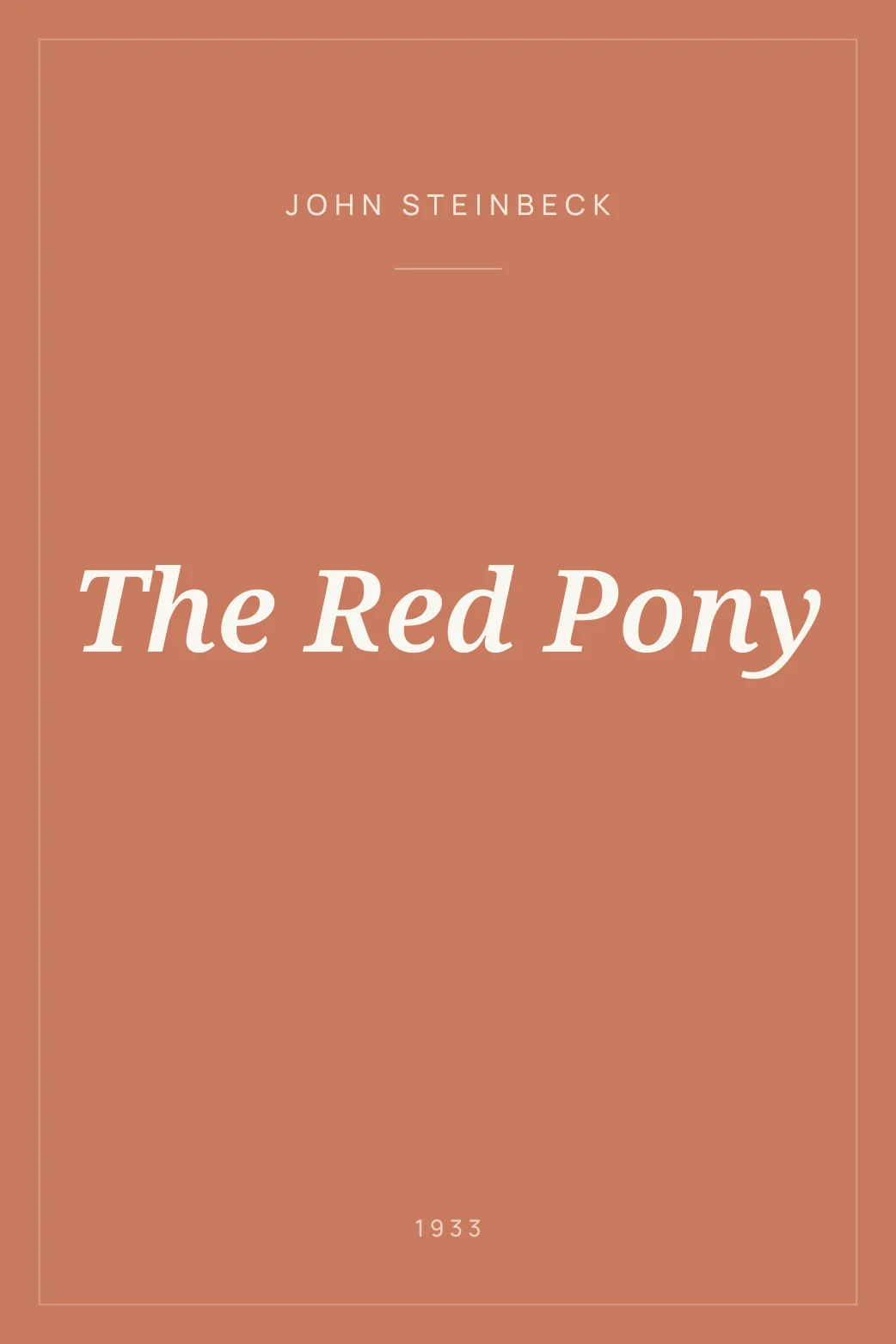 Portada de The Red Pony