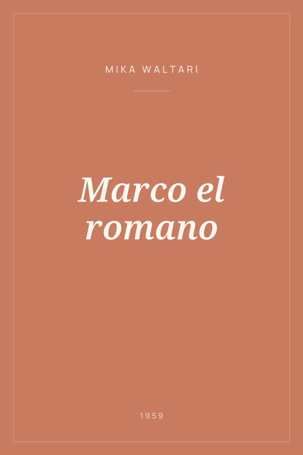 Portada de Marco el romano