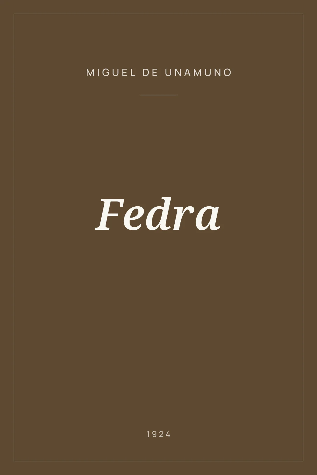 Portada de Fedra