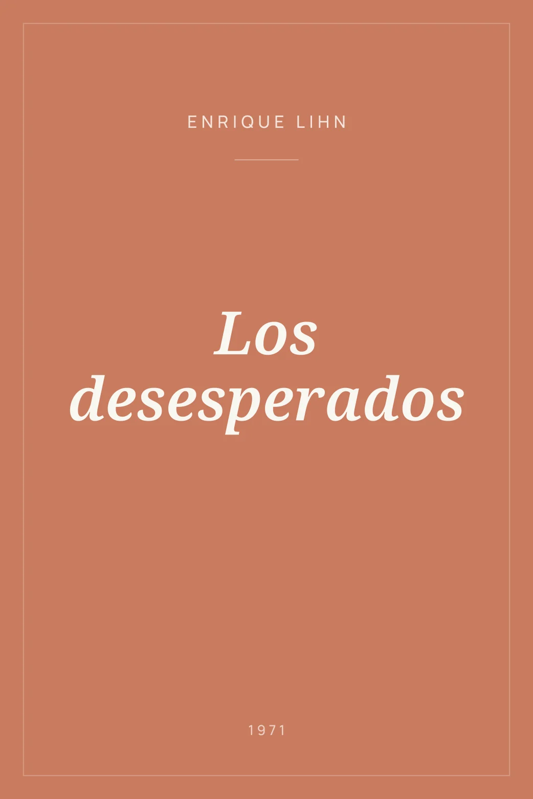 Portada de Los desesperados