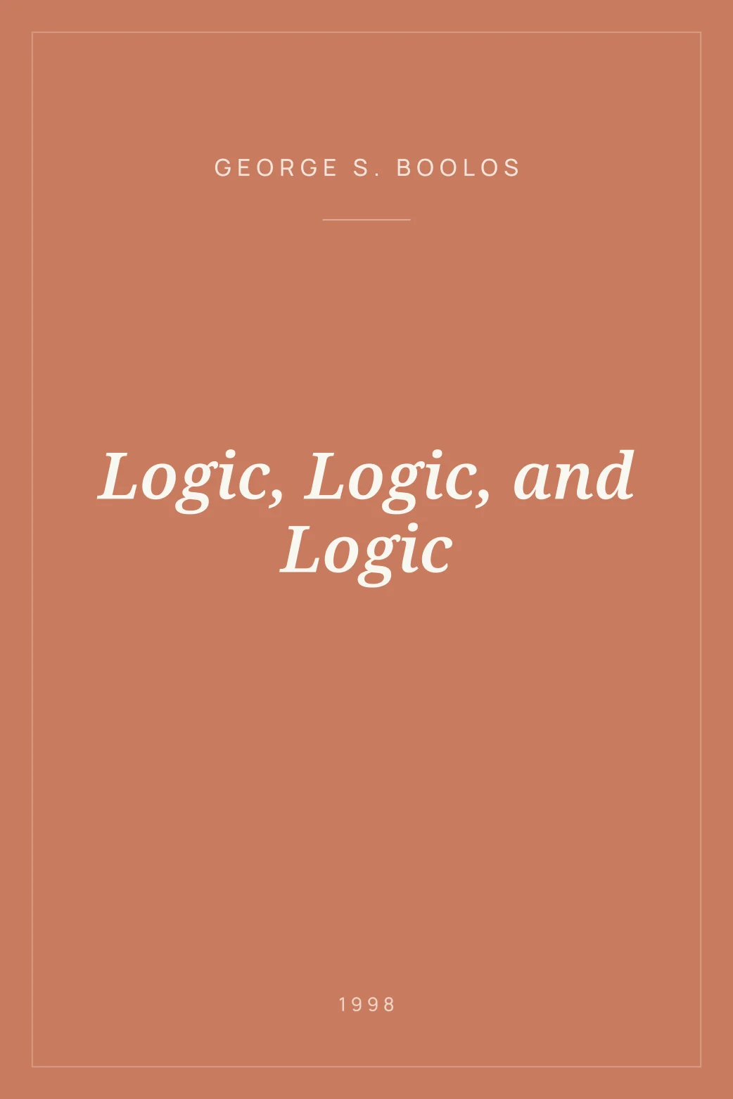 Portada de Logic, Logic, and Logic