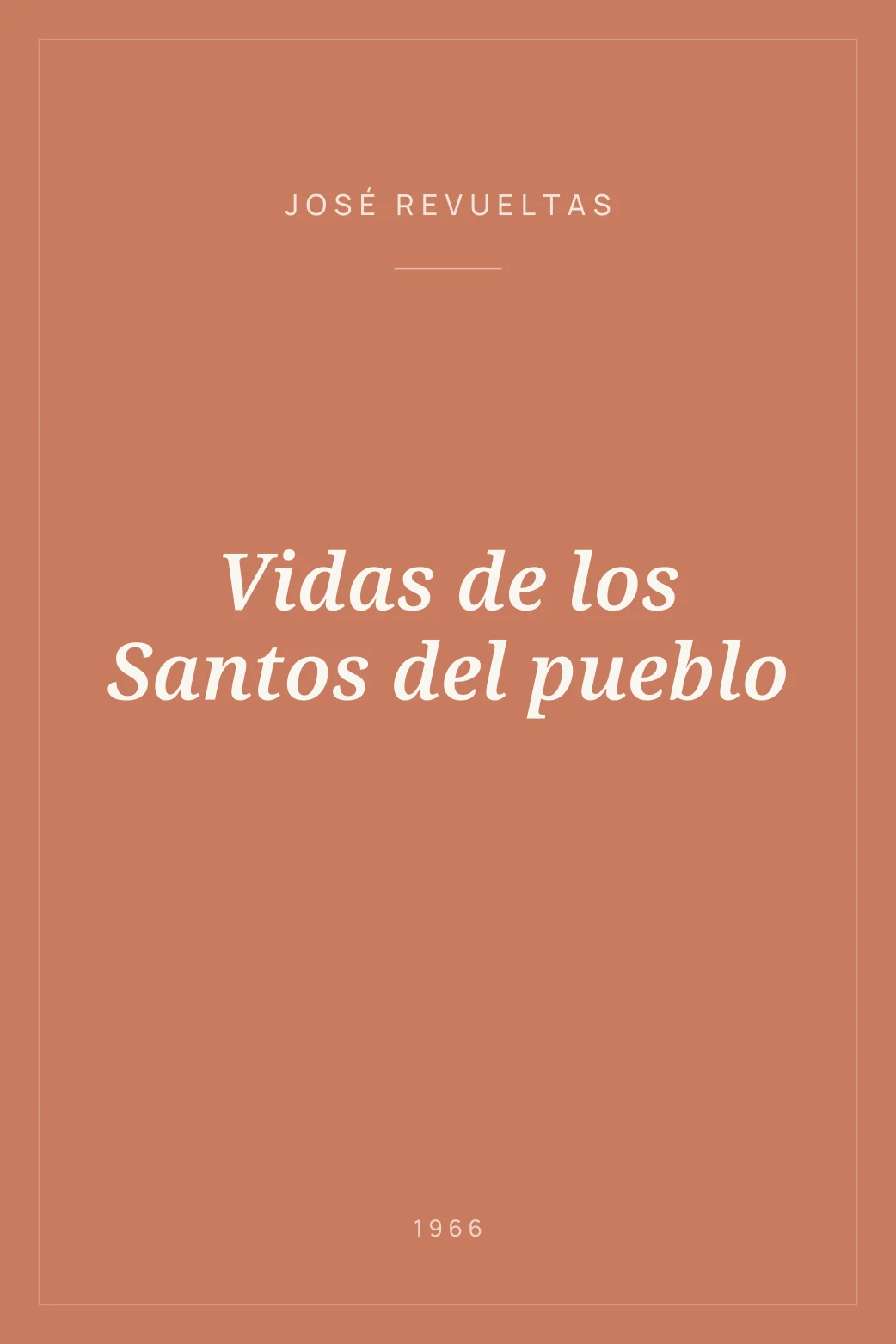 Portada de Vidas de los Santos del pueblo