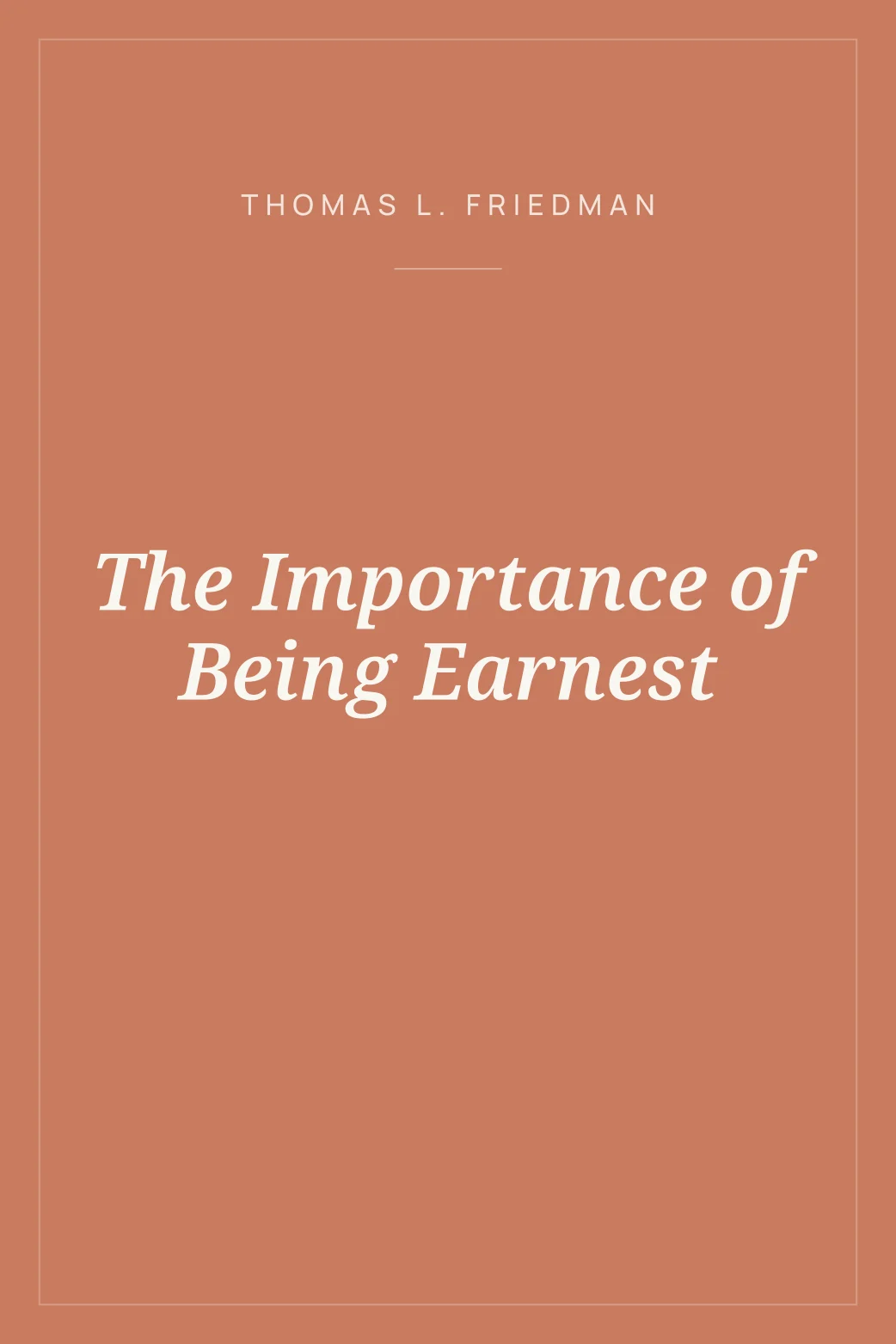 Portada de The Importance of Being Earnest