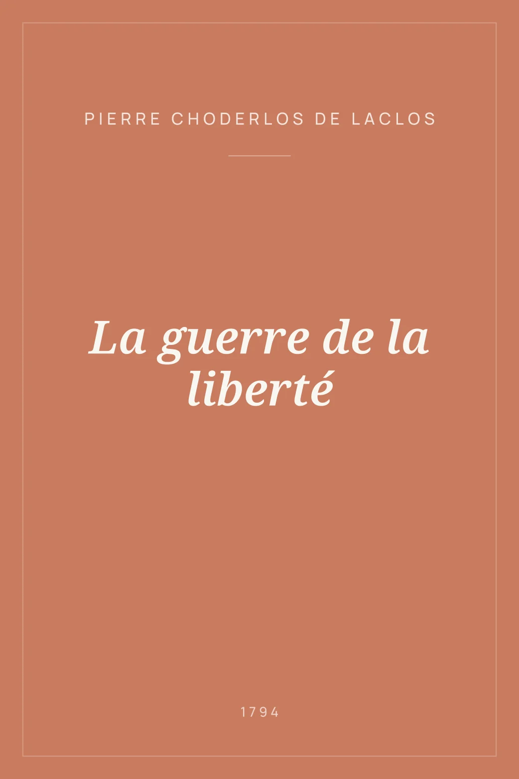 Portada de La guerre de la liberté