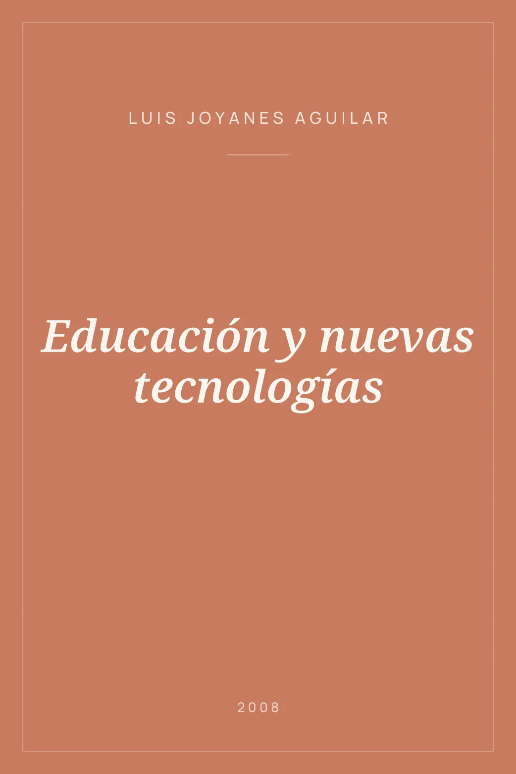 Portada de Educación y nuevas tecnologías