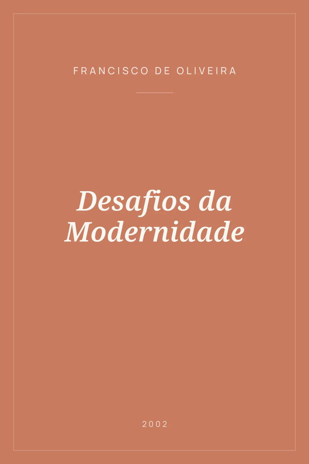 Portada de Desafios da Modernidade
