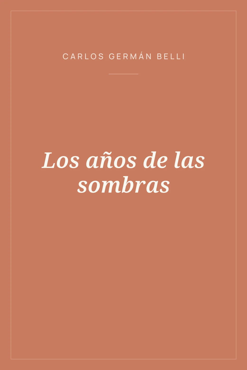 Portada de Los años de las sombras