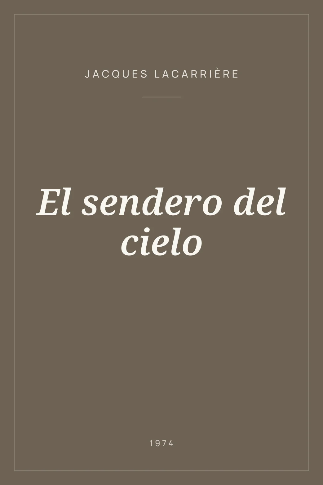 Portada de El sendero del cielo
