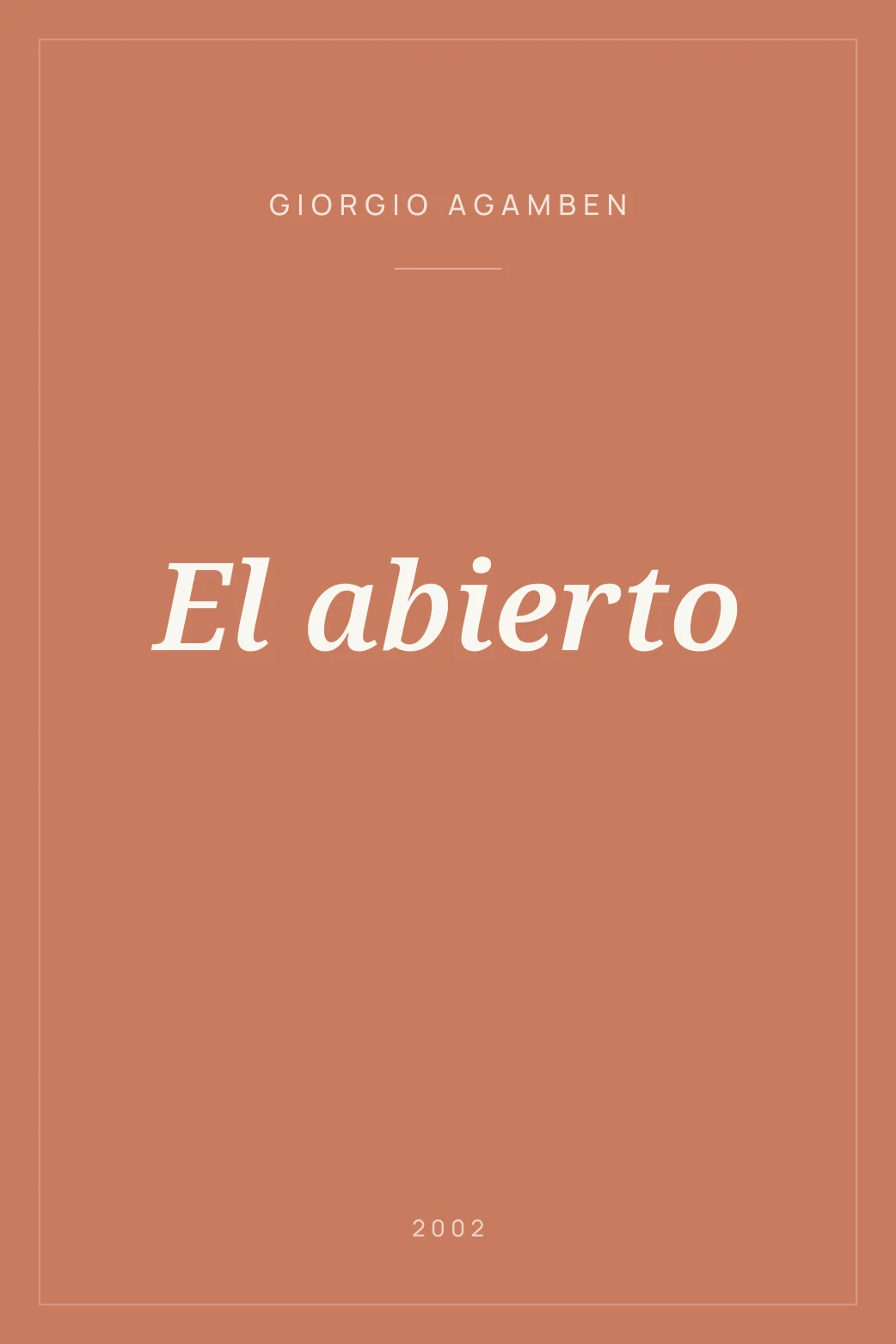 Portada de El abierto
