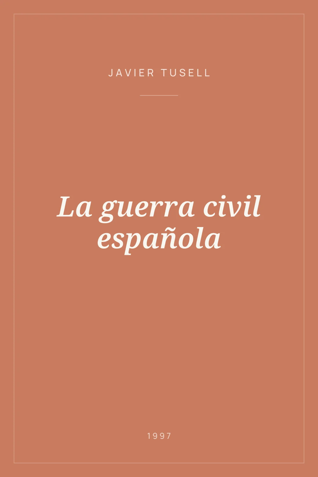 Portada de La guerra civil española