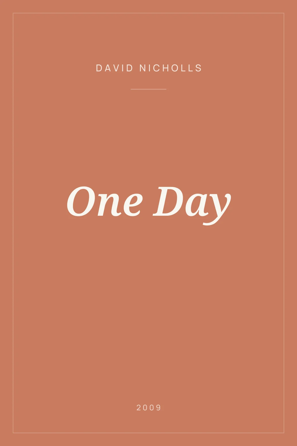 Portada de One Day