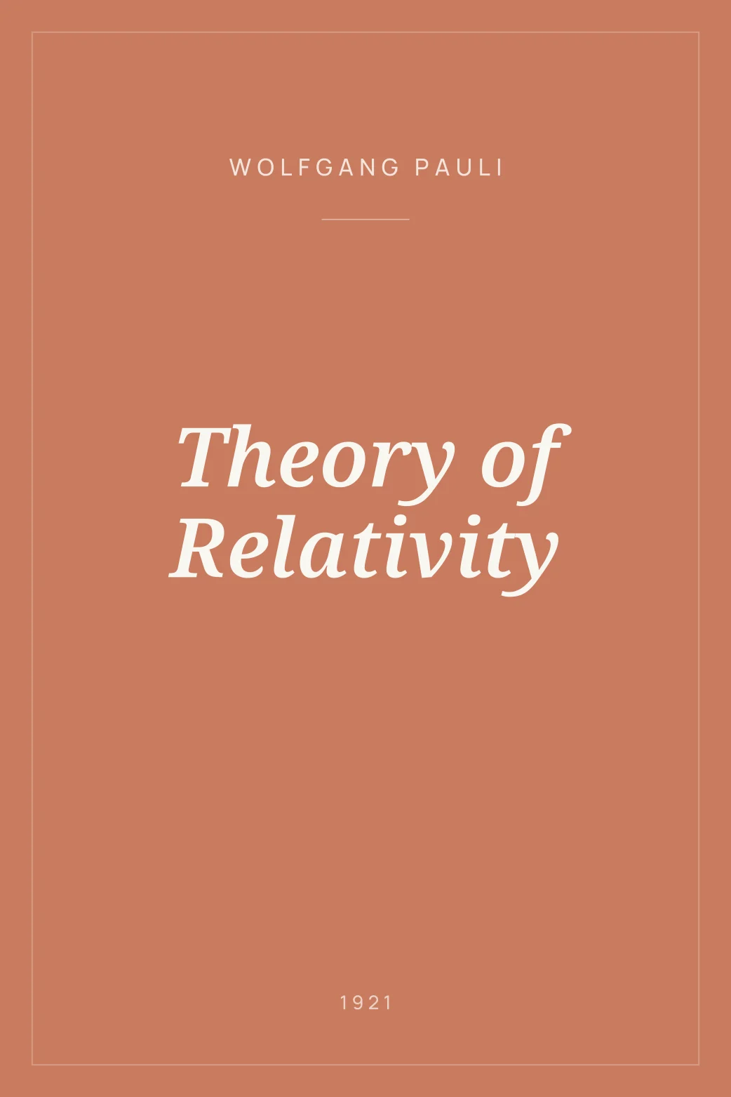 Portada de Theory of Relativity