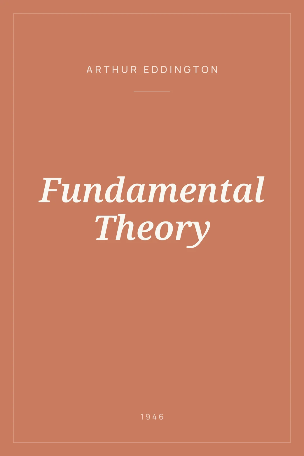 Portada de Fundamental Theory