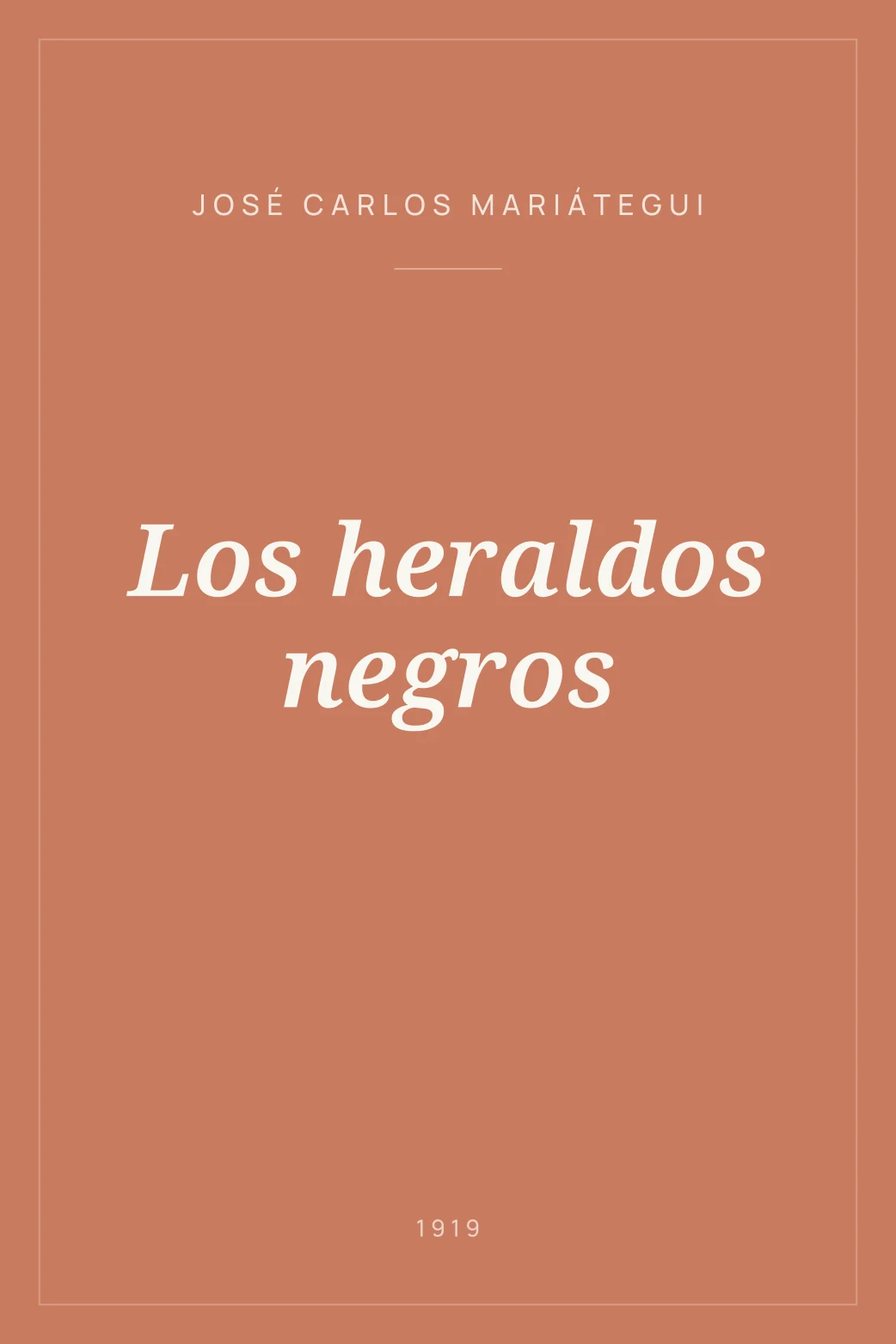 Portada de Los heraldos negros