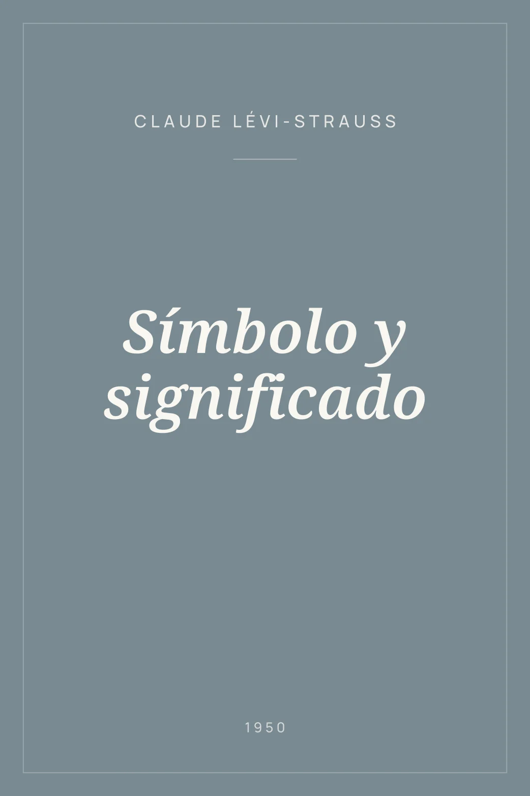 Portada de Símbolo y significado
