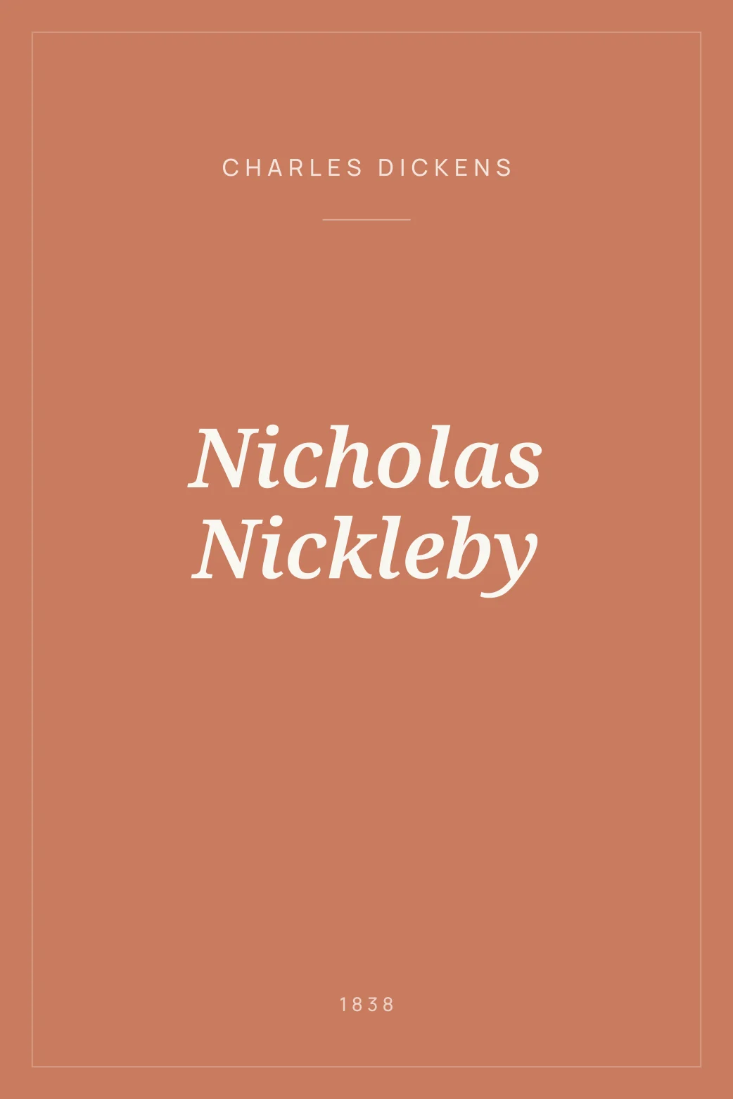 Portada de Nicholas Nickleby