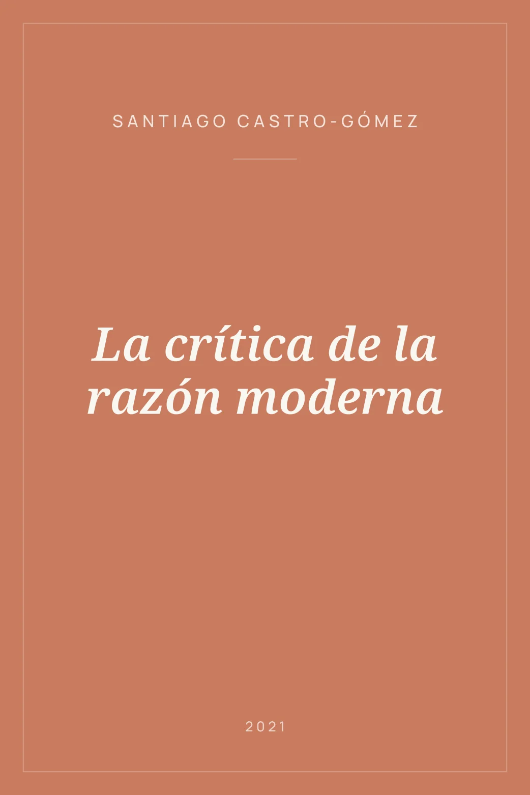 Portada de La crítica de la razón moderna
