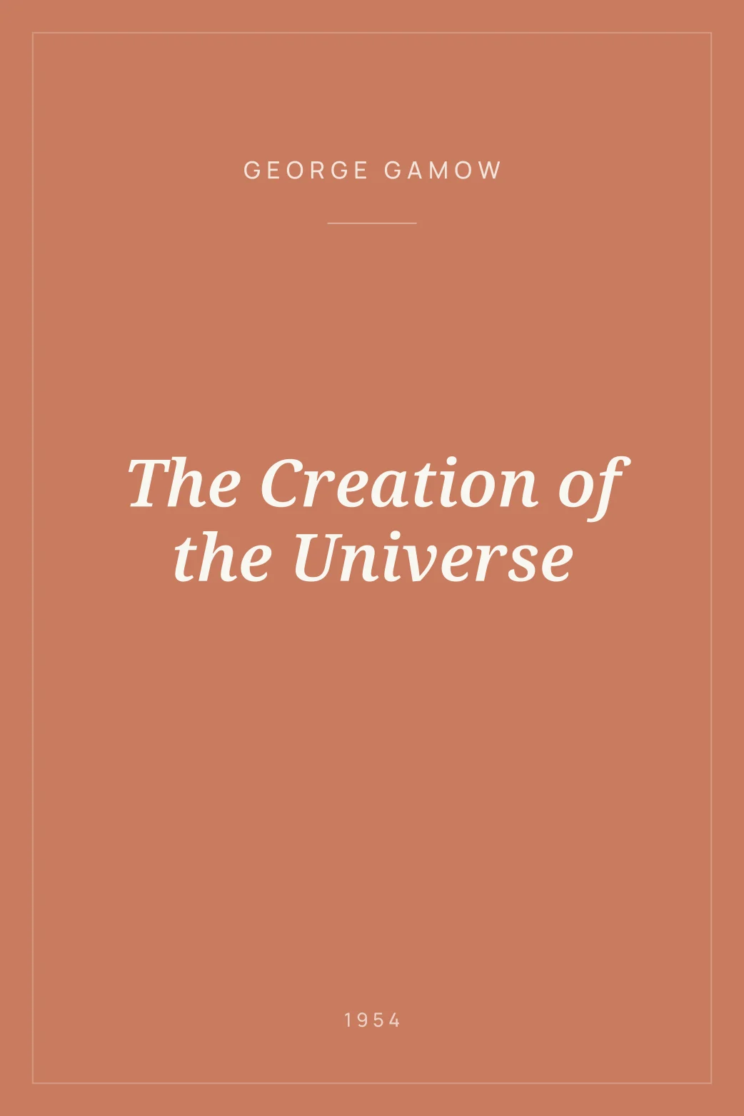 Portada de The Creation of the Universe