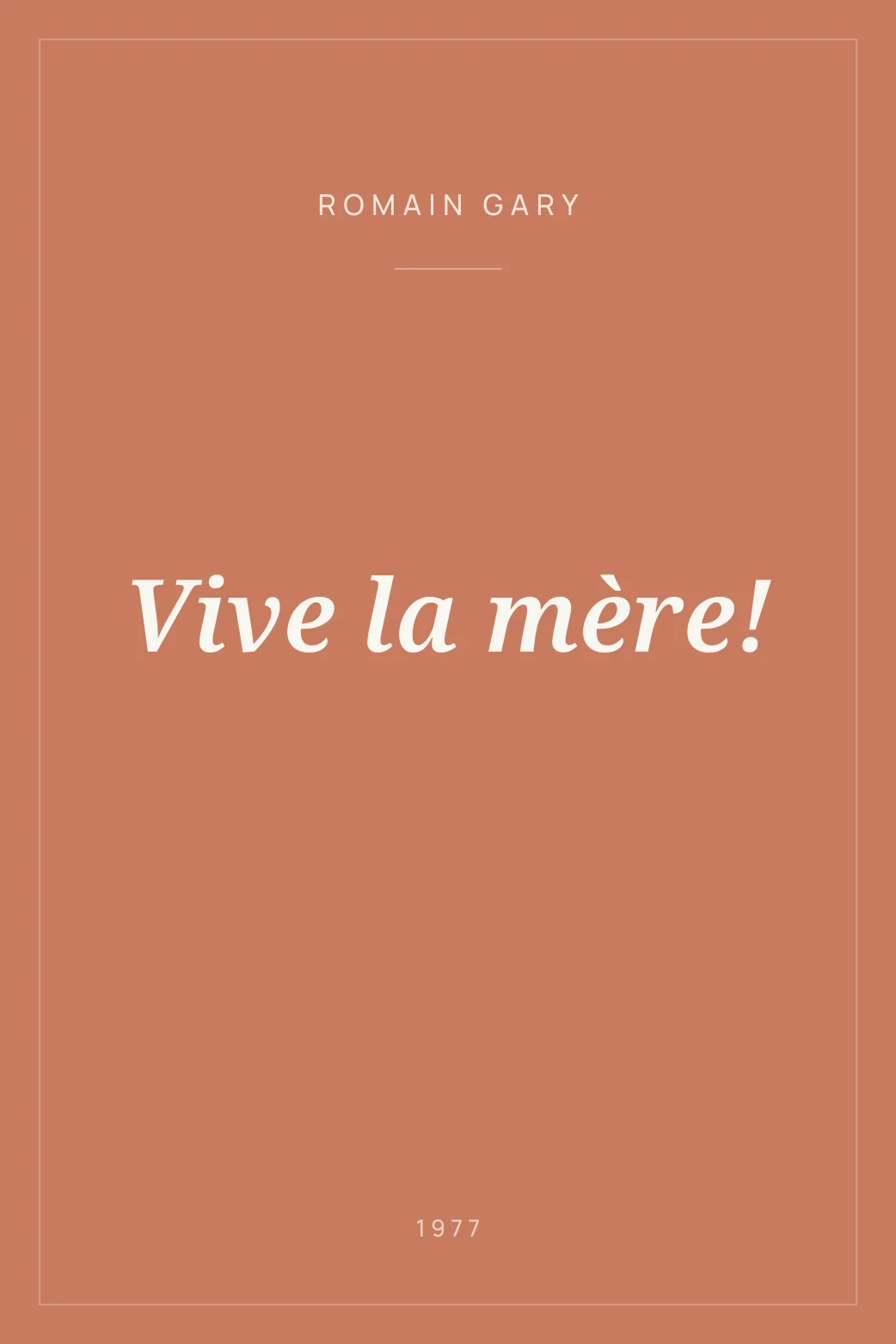 Portada de Vive la mère!