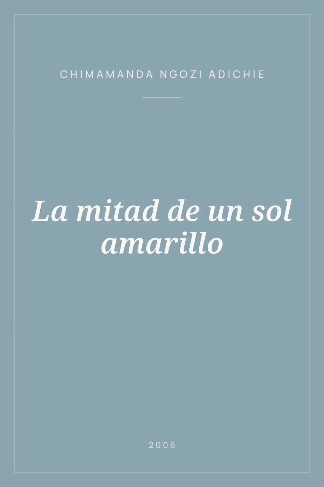 Portada de La mitad de un sol amarillo