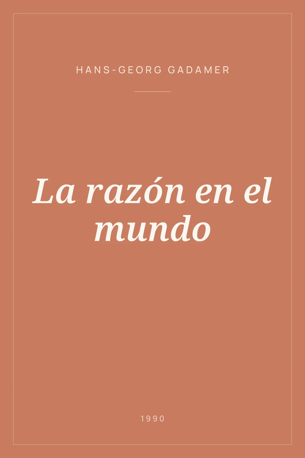 Portada de La razón en el mundo