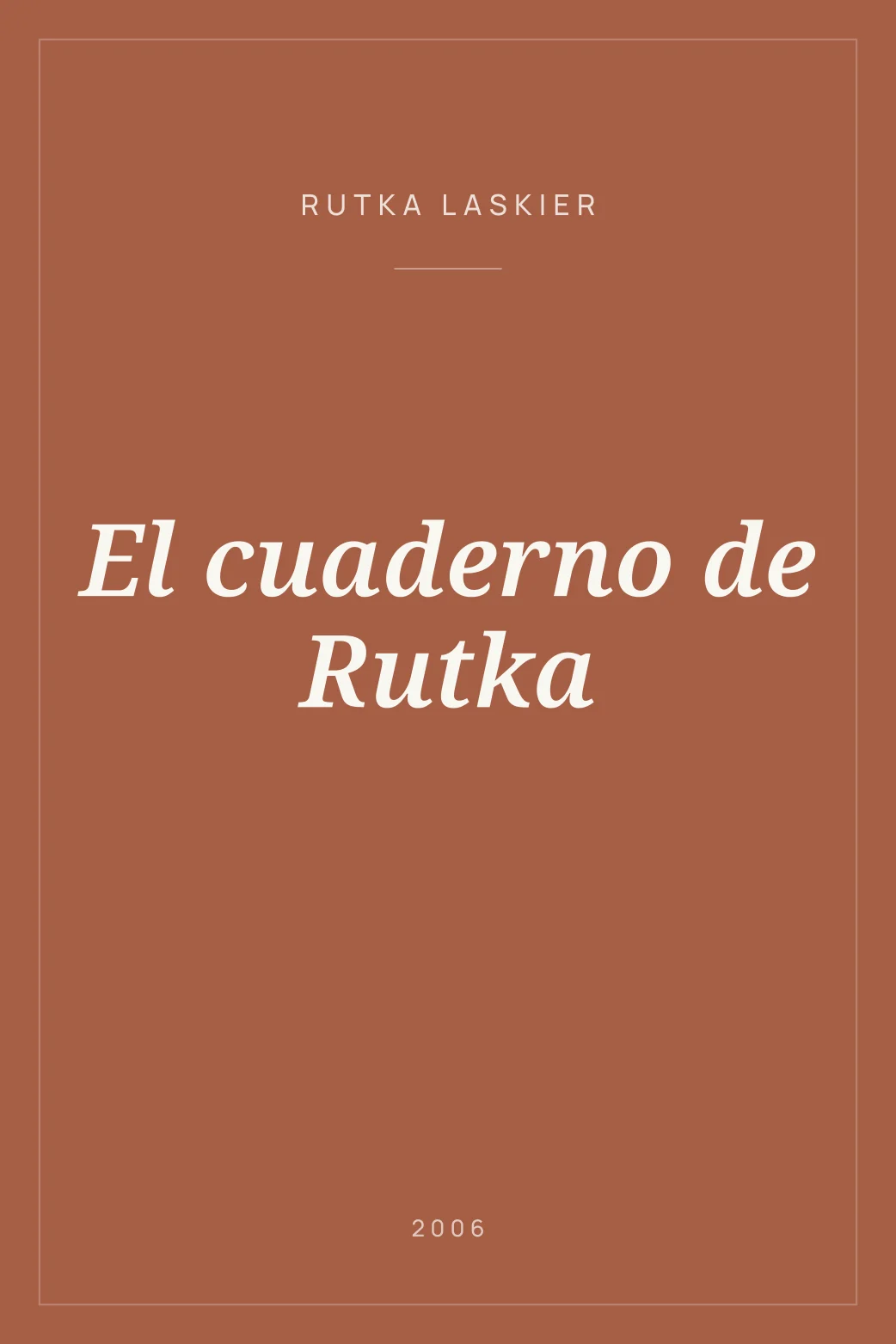 Portada de El cuaderno de Rutka