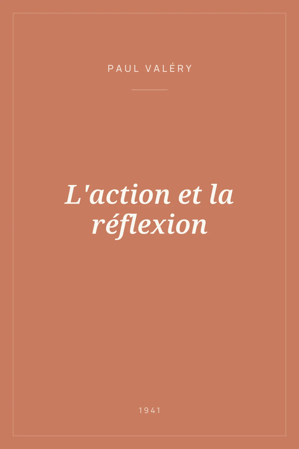 Portada de L'action et la réflexion