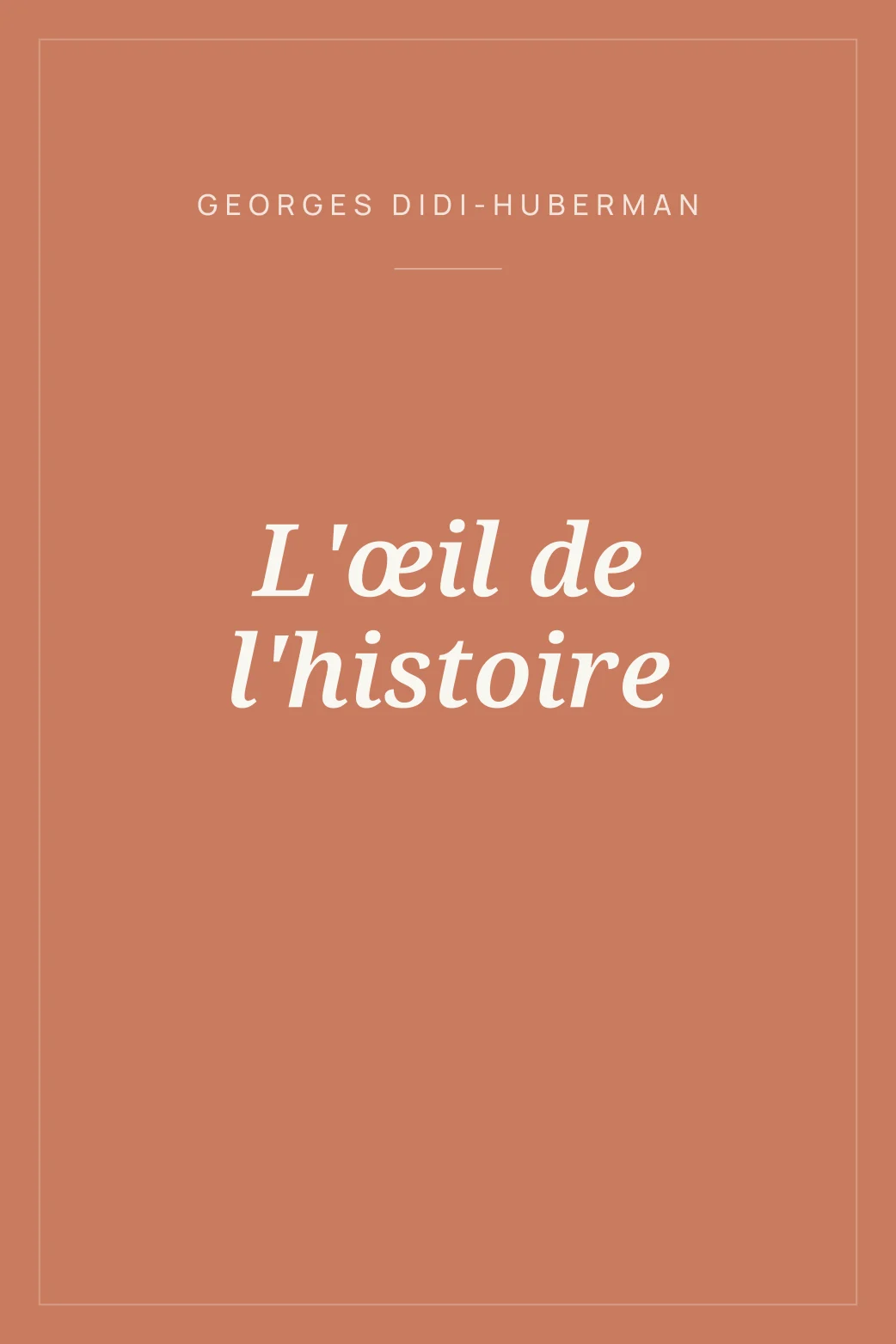 Portada de L'œil de l'histoire