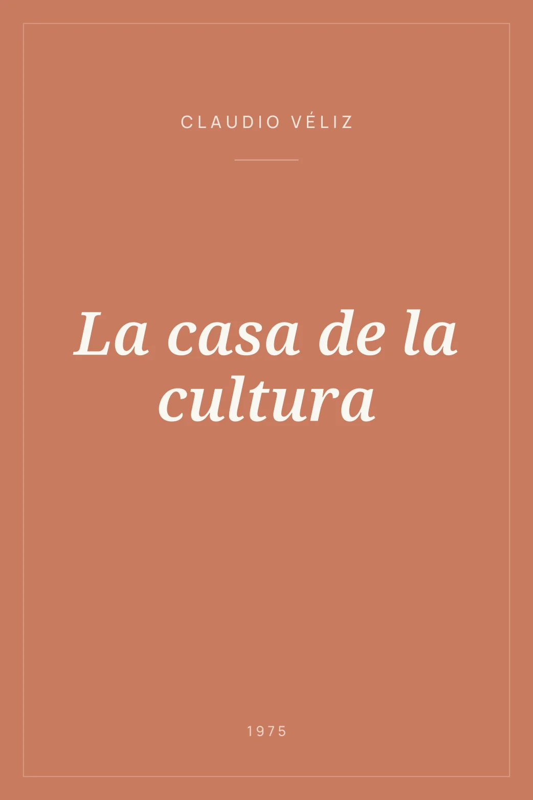 Portada de La casa de la cultura