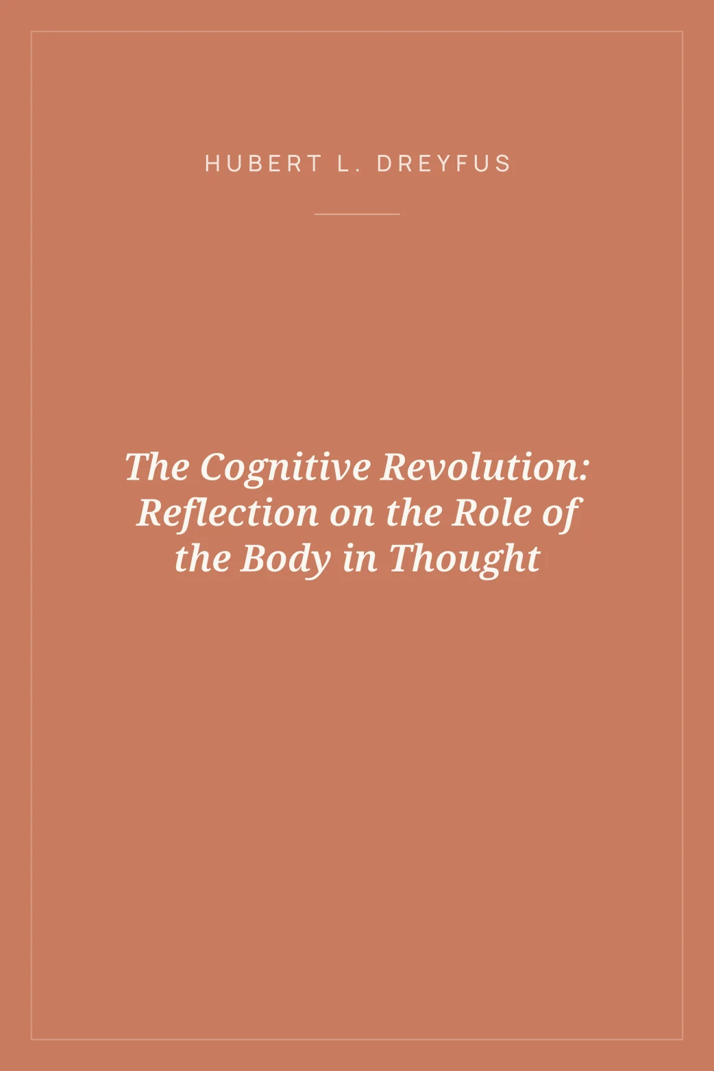 Portada de The Cognitive Revolution: Reflection on the Role of the Body in Thought