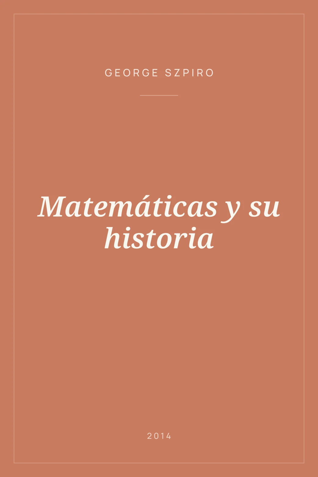 Portada de Matemáticas y su historia