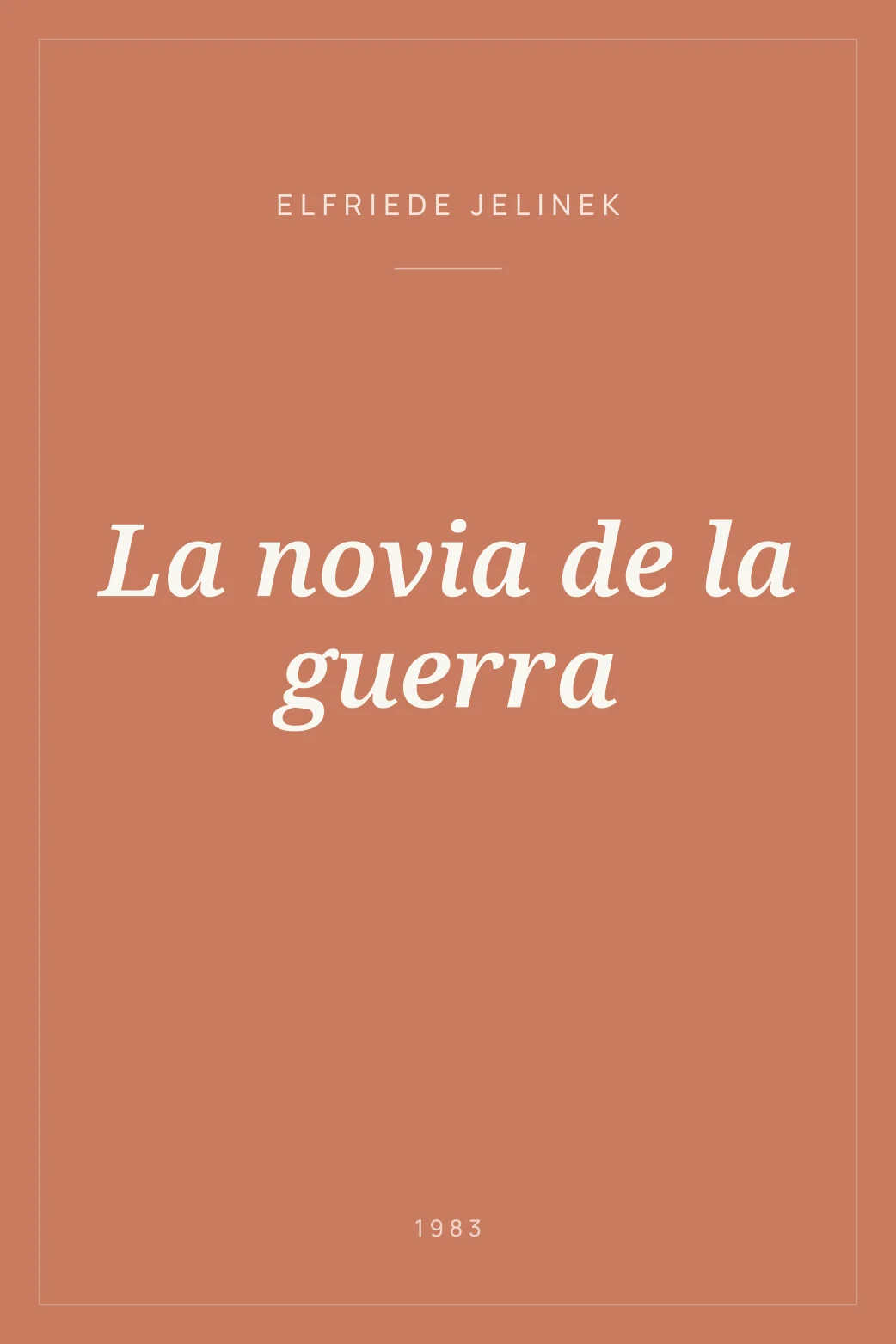 Portada de La novia de la guerra