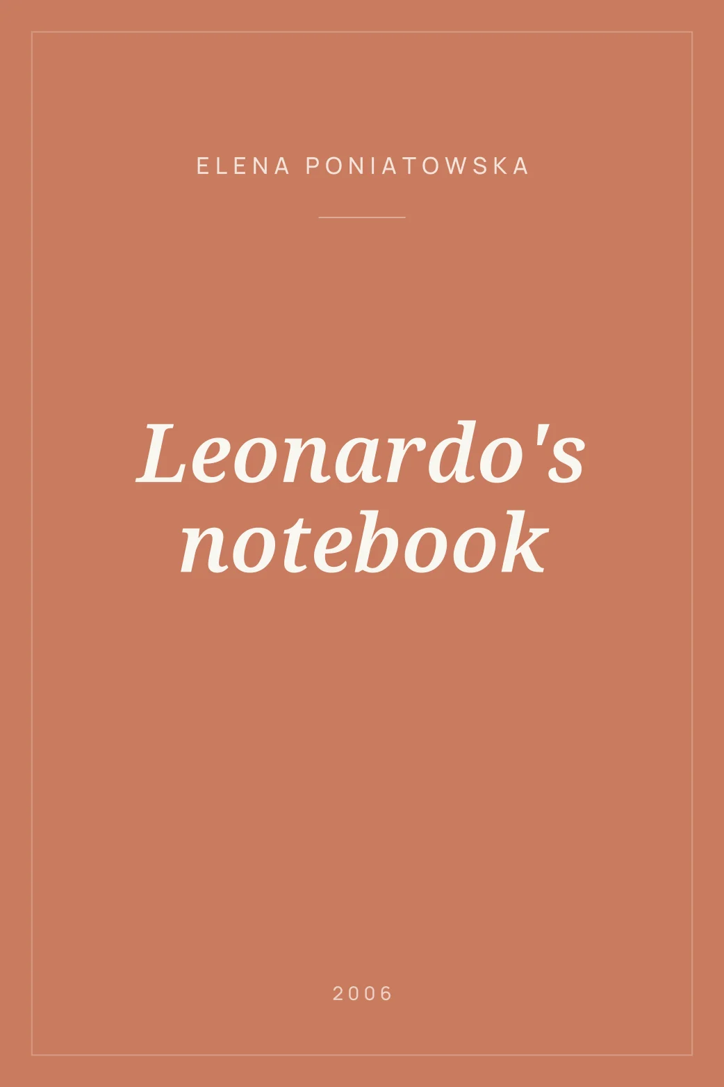 Portada de Leonardo's notebook