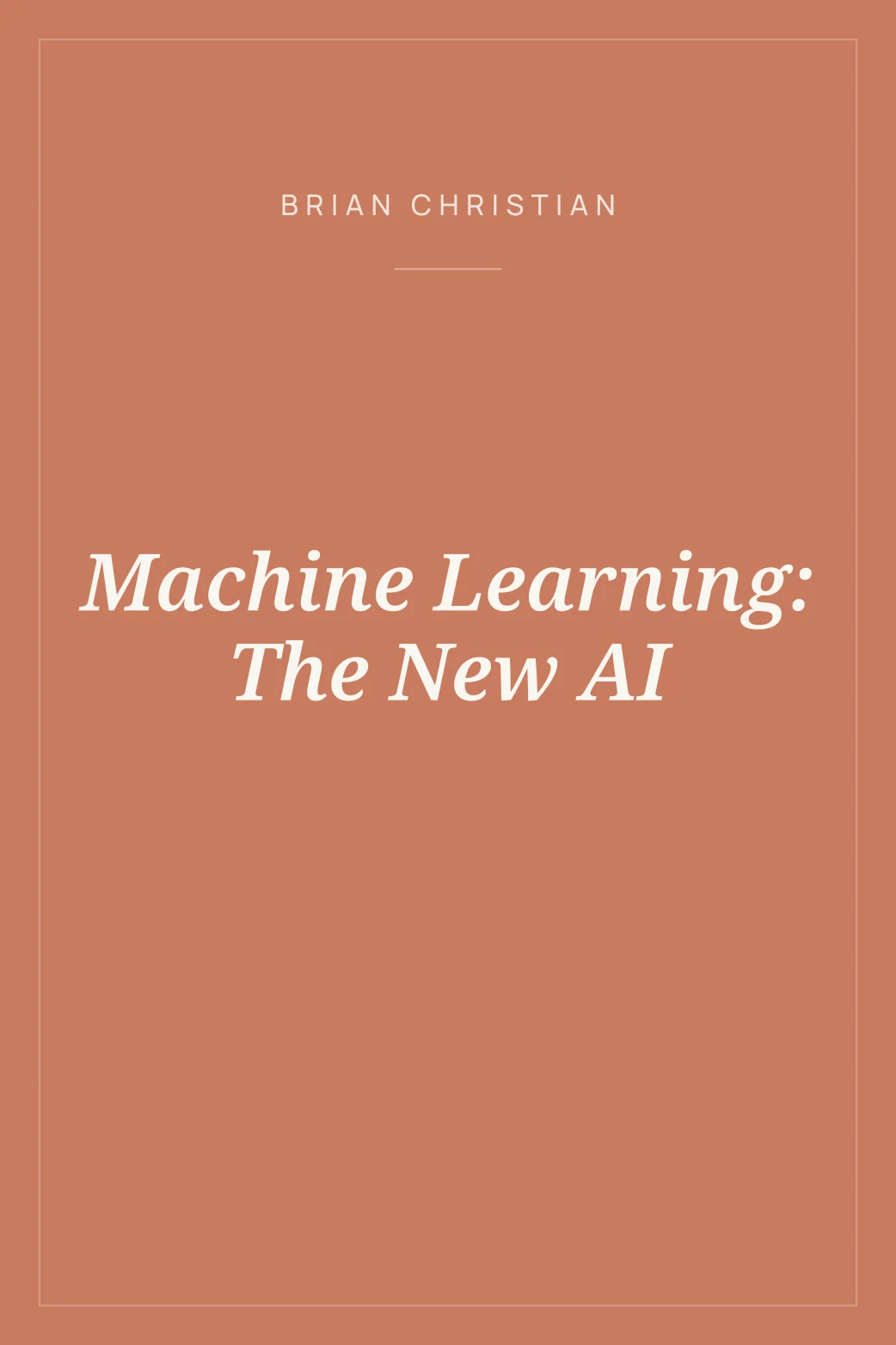 Portada de Machine Learning: The New AI