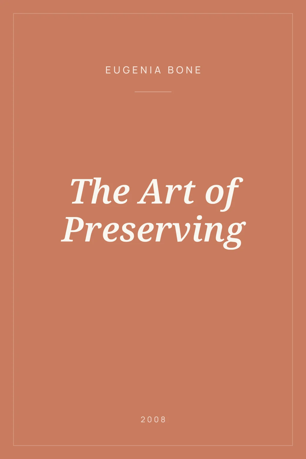Portada de The Art of Preserving
