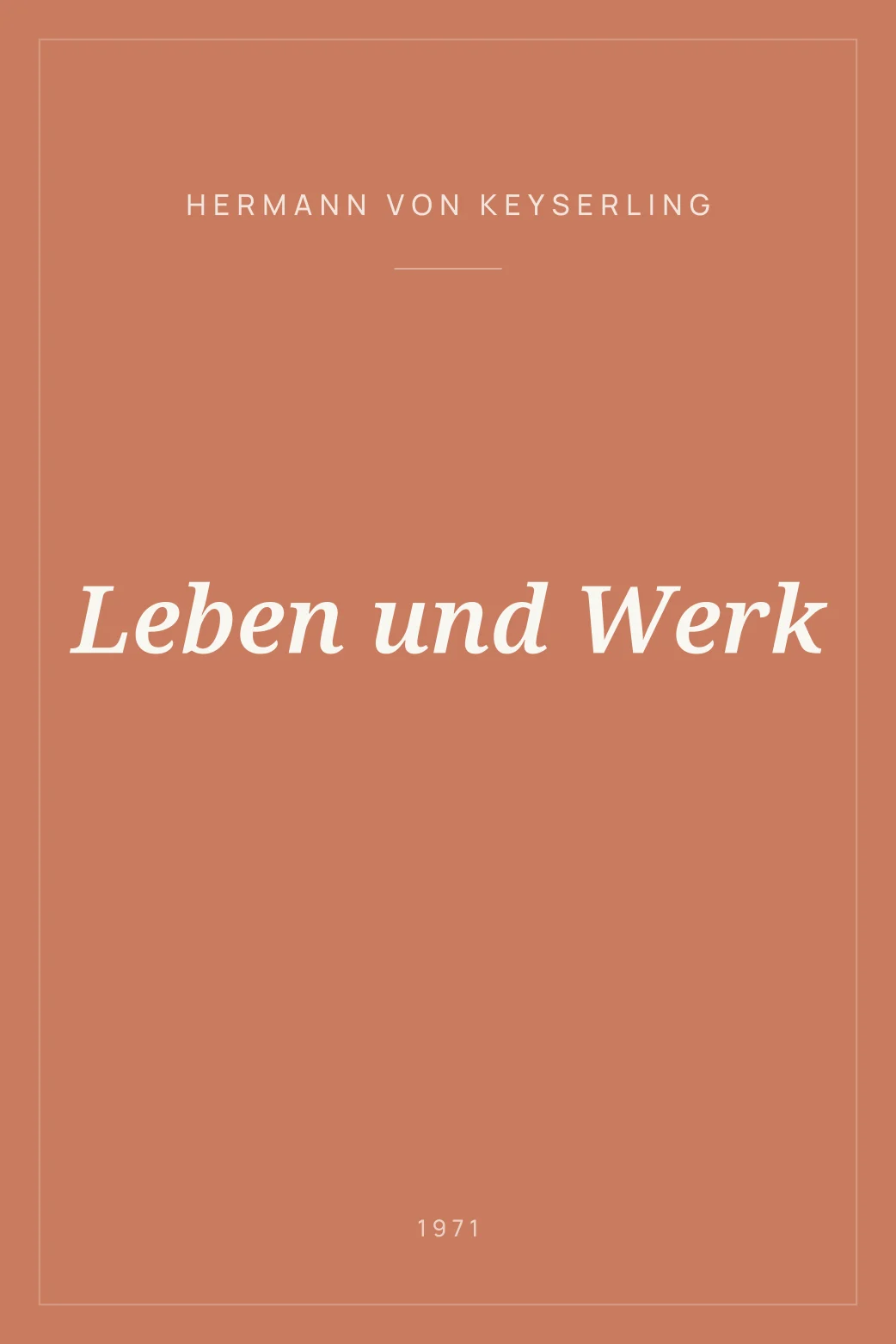 Portada de Leben und Werk