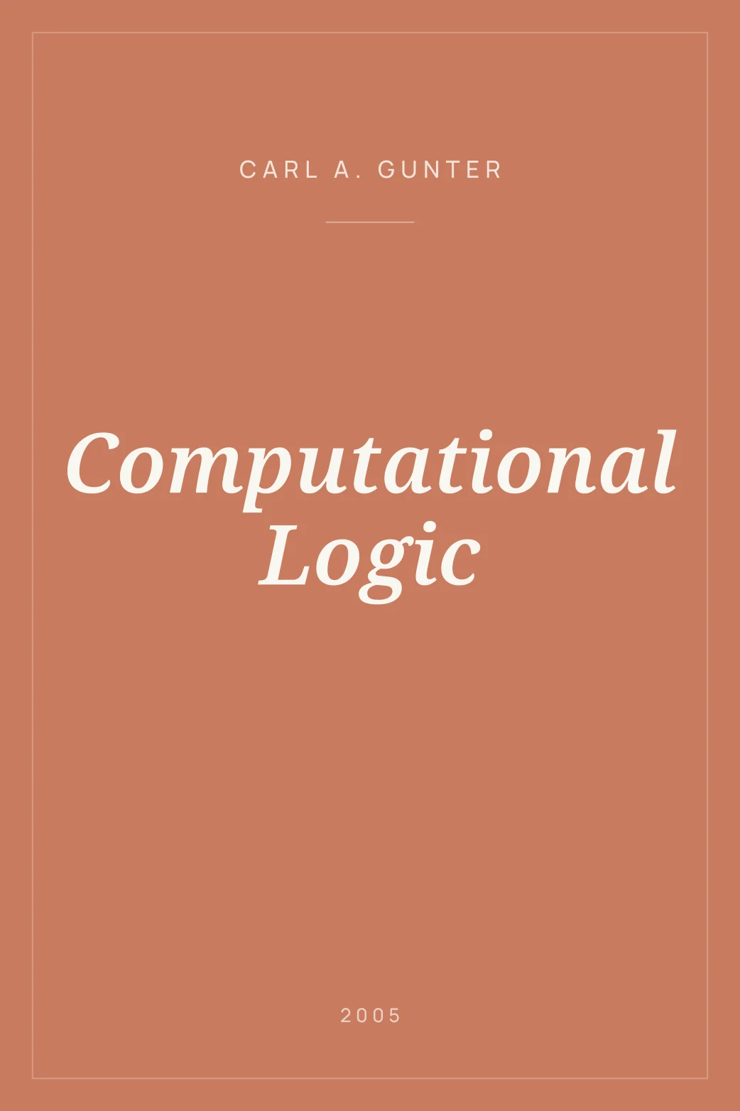 Portada de Computational Logic