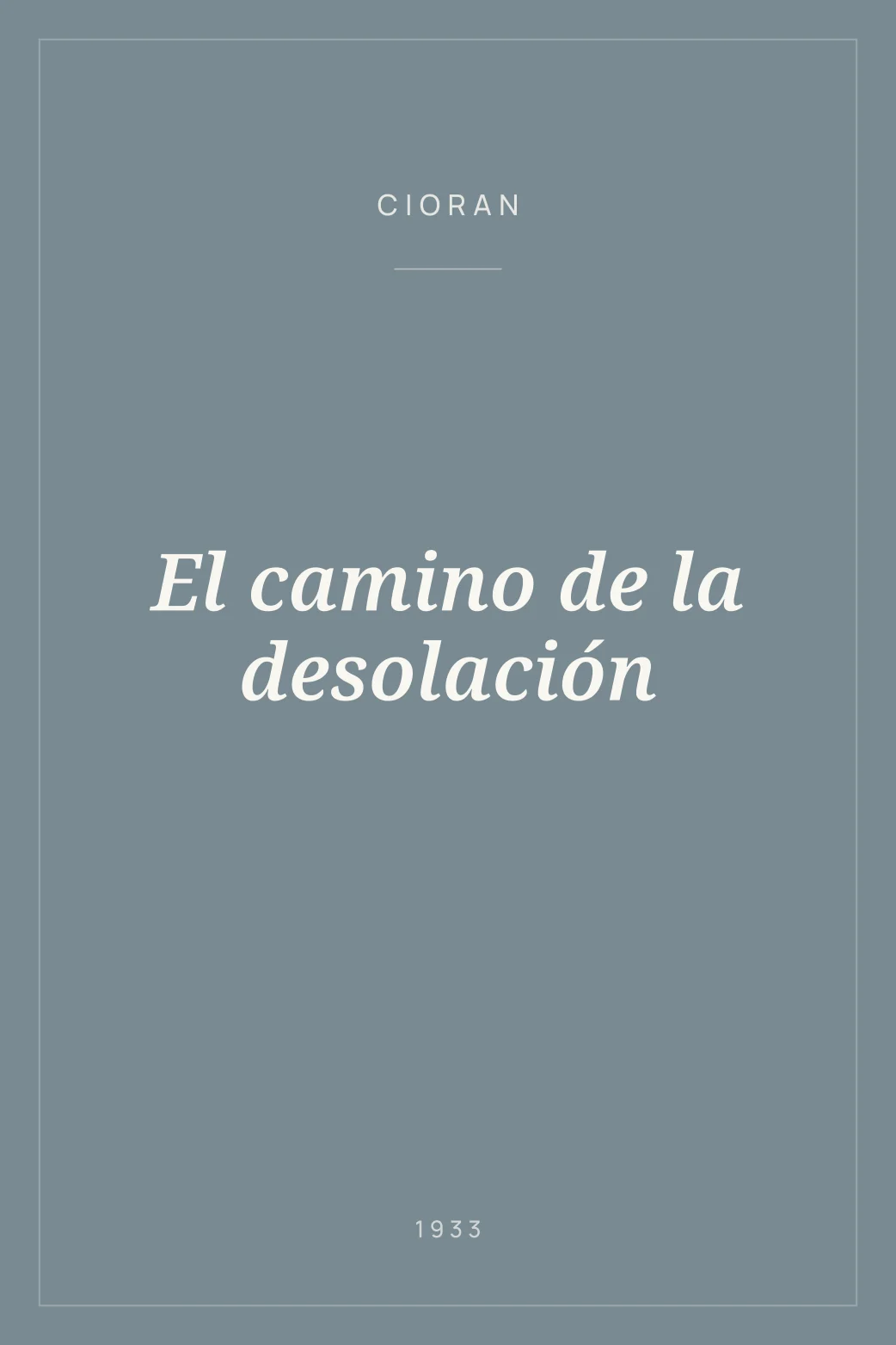 Portada de El camino de la desolación
