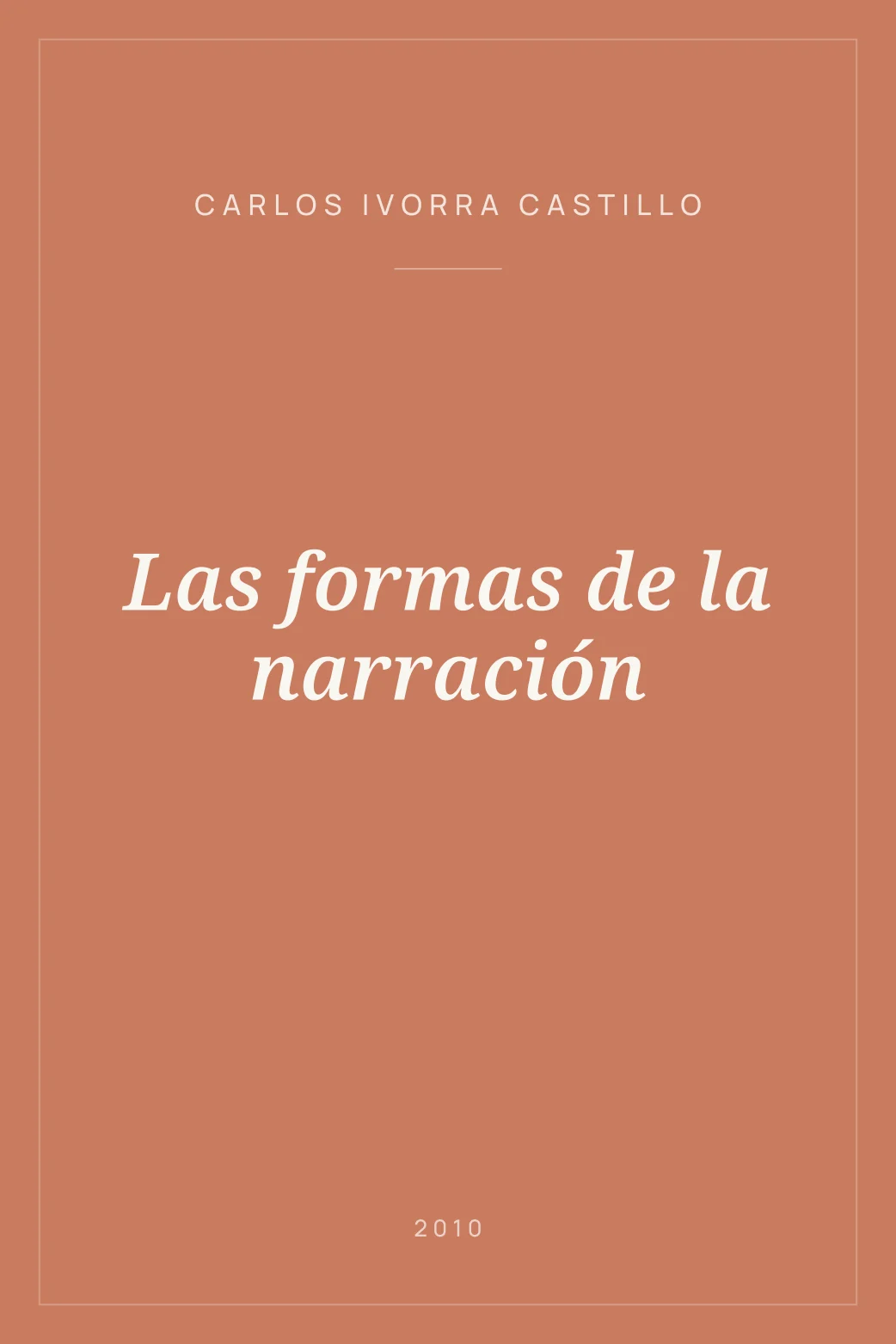 Portada de Las formas de la narración