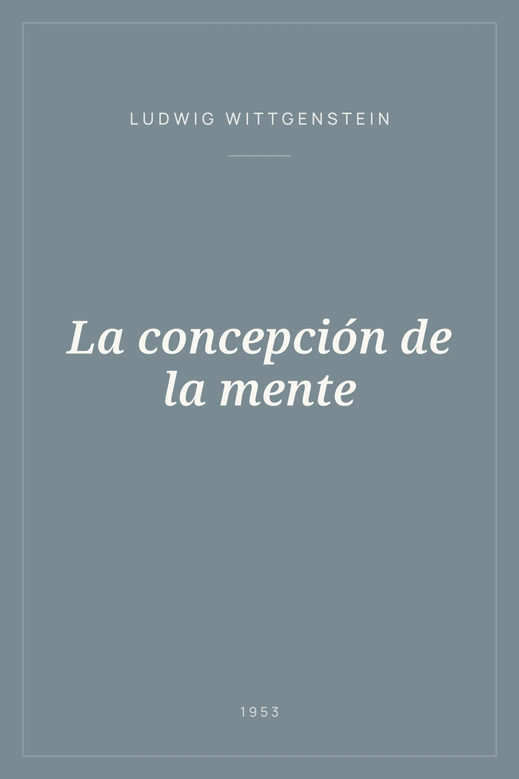 Portada de La concepción de la mente